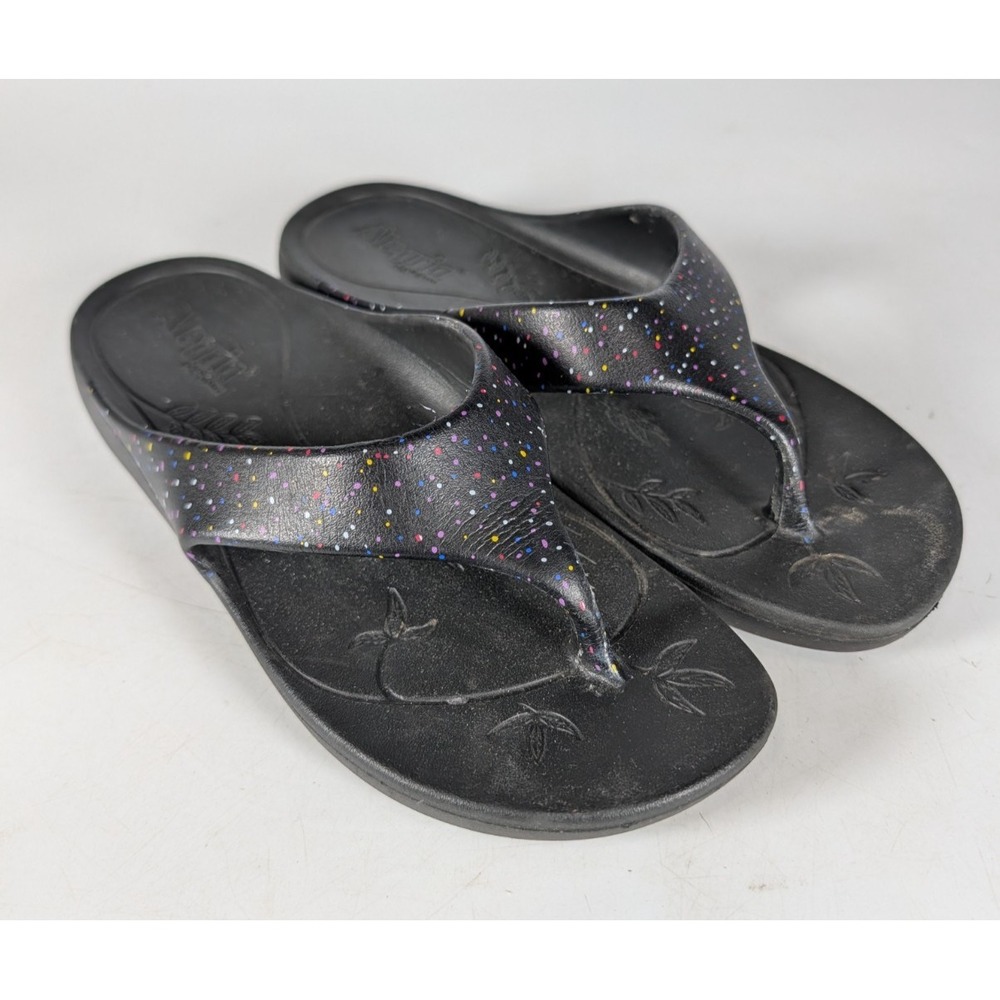 Alegria Ode Printed Thong Sandals Ode Black Sprinkles Women's Size: 39 / 9